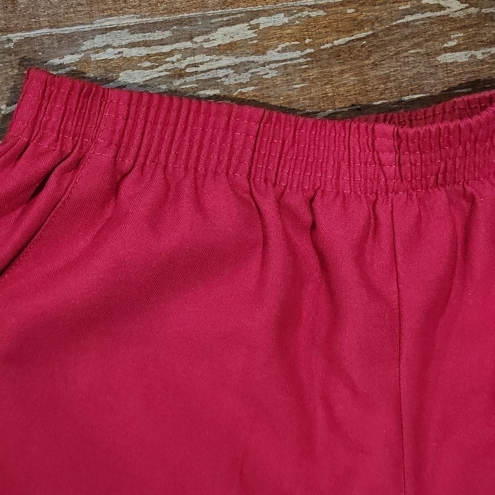Covington Petite Red Crop Dress Pants with Pull-on Casing Waistband Size 8P - Picture 6 of 9